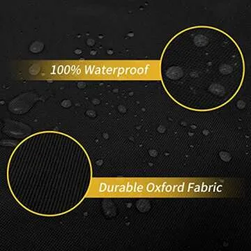 Waterproof Outdoor TV Cover for 65-70 inch TV with Bottom Cover, Thick Fabric, Dustproof and Weatherproof TV Cover with Remote Control Pocket, Black