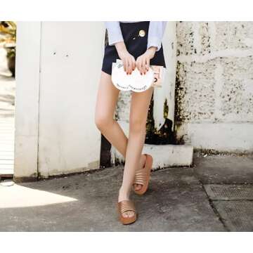 KuaiLu Womens Sandals with Arch Support Orthopedic Slippers Comfortable Lightweight Cushion Recovery...