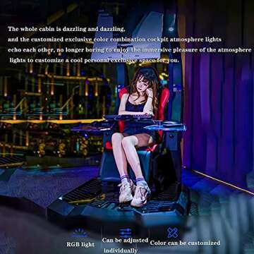 YUJIA Video Gaming Chair Racing High Back PU Leather Adjustable Ergonomic Reclining PC Game Chair ​with Footres,Black