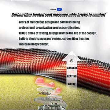 YUJIA Video Gaming Chair Racing High Back PU Leather Adjustable Ergonomic Reclining PC Game Chair ​with Footres,Black