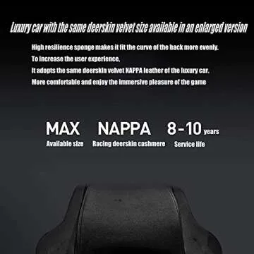 YUJIA Video Gaming Chair Racing High Back PU Leather Adjustable Ergonomic Reclining PC Game Chair ​with Footres,Black