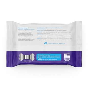 Vetnique Furbliss Hypoallergenic Pet Wipes | Cleansing Grooming & Deodorizing 100ct