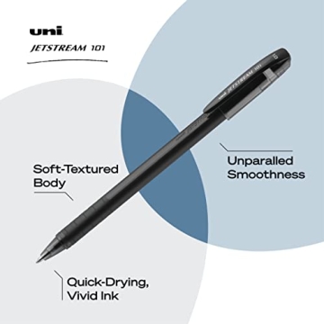 Uni-ball Jetstream 101 Ball Point Pens - Bold Black Ink