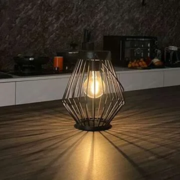 Stylish Kelvinlux Solar Lantern Outdoor Hanging 2PK