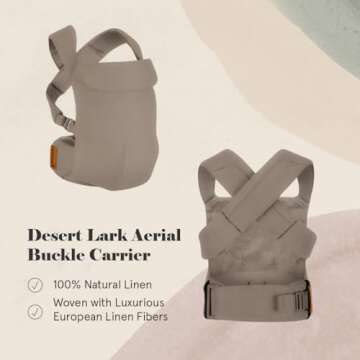 WildBird - Aerial Carrier - 7 to 45 lbs - for Moms, Dads & Caregivers - 100% Natural European Linen ...