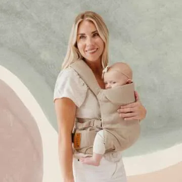 WildBird - Aerial Carrier - 7 to 45 lbs - for Moms, Dads & Caregivers - 100% Natural European Linen Fibers - Versatile & Adjustable - Large Size - Desert Lark Fabric
