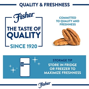 Fisher Unsalted Chopped Pecans 10 oz for Cooking & Snacks