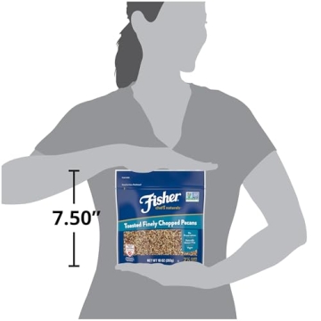 Fisher Unsalted Chopped Pecans 10 oz for Cooking & Snacks