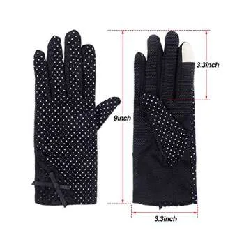 Top 3 Pairs Women Summer Gloves for UV Protection