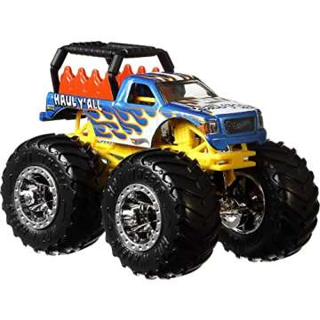 Hot Wheels Monster Trucks 4-Pack: 1:64 Scale Vehicles for Exciting Adventures