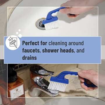 Slick Window Track Cleaning Brush, Ergonomic & Multi-Purpose 2-Pack