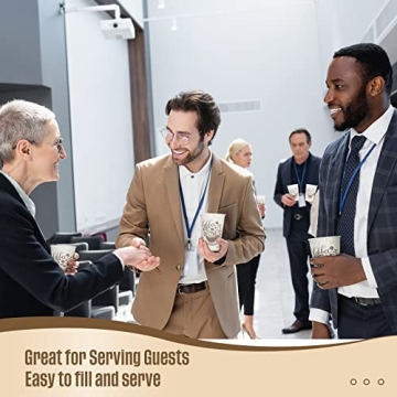 Gerrii 500 Pack Disposable Coffee Cups, Paper Coffee Cups Hot/Cold Beverage Drinking Cups for Everyday Use, Party, Picnic, Cafe, Catering, and Events (12 oz)