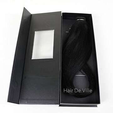 Halo Miracle Invisible Wire Flip In Secret Hair Extensions 100g 22" 100% Human Hair (Black - #1)