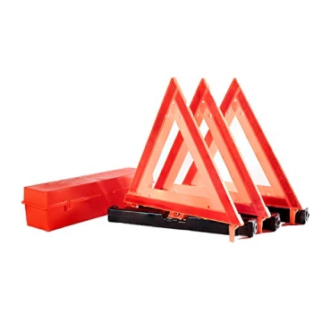SpeedTech Lights 3 Pack of Safety Triangle - Emergency Roadside Kit for Car, Truck, RV Vehicles - Ro...