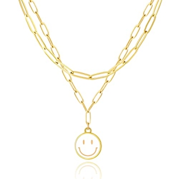 Stylish Smiley Face Choker Necklace for Women