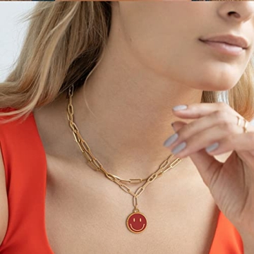 Stylish Smiley Face Choker Necklace for Women