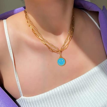 Stylish Smiley Face Choker Necklace for Women