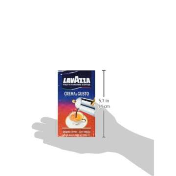 Lavazza Italian Espresso Crema Gusto Ground Coffee - Rich & Smooth 8.8 oz