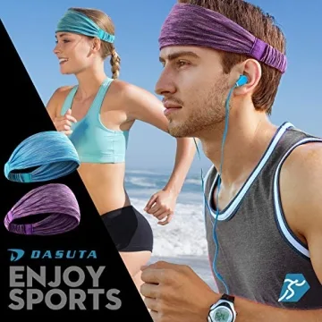 DASUTA 14 Pcs Moisture-Wicking Workout Headbands