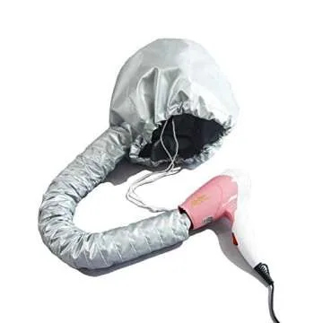 Winvin Hair Dryer Attachment, Portable Soft Bonnet Hood for Drying and Styling