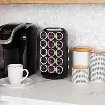 Mind Reader Single Serve Coffee Pod Storage Carousel - Black, 30 Pod Capacity