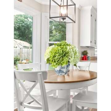 YalzoneMet 21 in Artificial Light Green Hydrangea - Perfect Decor