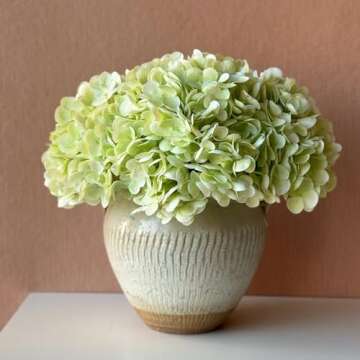 YalzoneMet 21 in Artificial Light Green Hydrangea - Perfect Decor