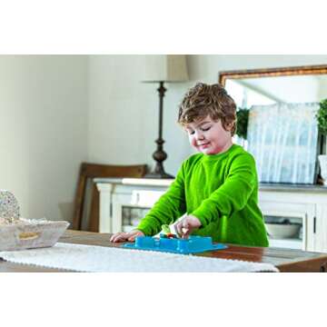 Lilly's Love Suction Plates for Babies - The Happy Good Dino Pad – Toddler Plates goes from Freezer to Microwave to Table. Silicone Placemat Fits in a Ziplock Bag. (Blue)