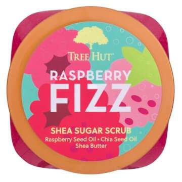 Tree Hut Raspberry Fizz Shea Sugar Scrub | Exfoliating Body Scrub Removes Dead, Dry Skin for a Soft ...