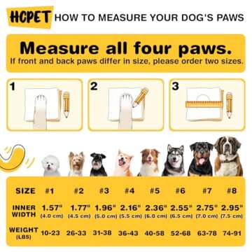 Hcpet Dog Shoes, Dog Boots for Large Dogs, Waterproof Dog Booties Paw Protector for Summer Hot Pavem...