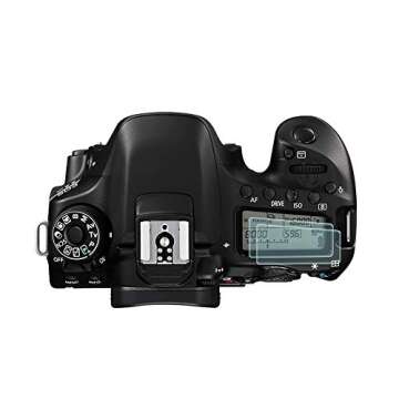 Exuun (2-Pack) Tempered Glass Screen Protector for Canon EOS 80D / 70D - Ultra Thin & Anti-Fingerpri...