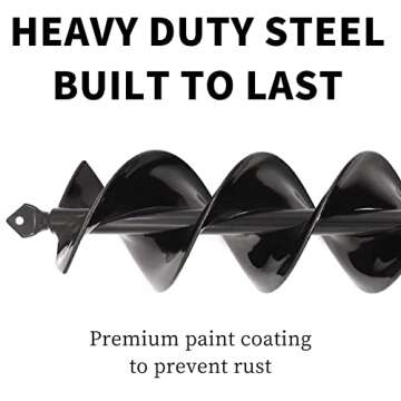 TCBWFY Garden Auger Drill Bit 3x16.5in for Efficient Planting