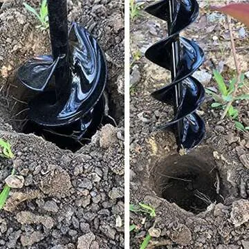 TCBWFY Garden Auger Drill Bit 3x16.5in for Efficient Planting