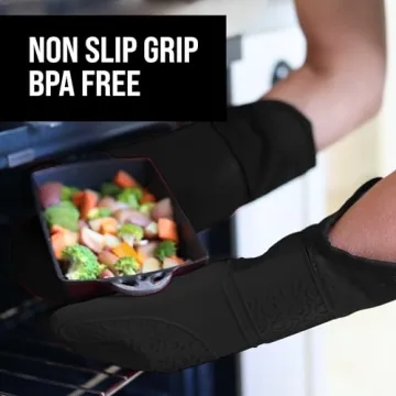Extra Long Silicone Oven Mitts for Ultimate Protection
