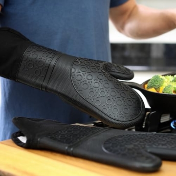 Extra Long Silicone Oven Mitts for Ultimate Protection