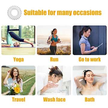 FIDGET PENCIL 40 PCS Spiral Hair Accessories: No Crease Coil Ties, Phone Cord Elastics, Transparent Waterproof Spirals