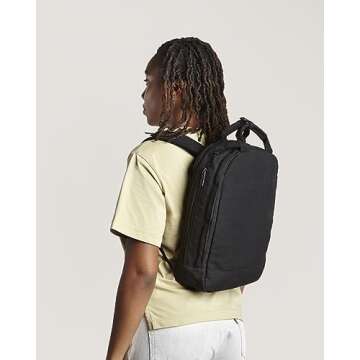 Day Owl Unisex Recycled Backpack Pro Slim 14", Laptop Nocturnal Black