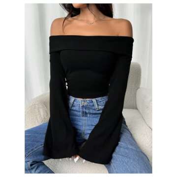 Stylish Off The Shoulder Crop Top for Women