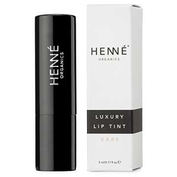 Henné Organics Luxury Lip Tint - Moisturizing, Sheer Natural Color - Bare (Pink Nude)