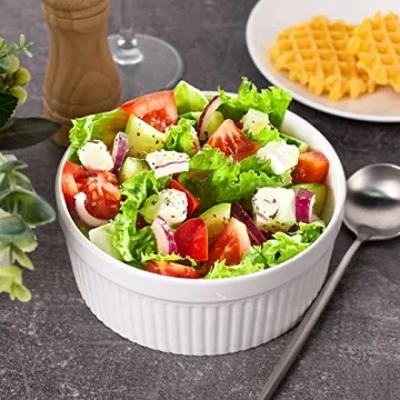 Delling 32 Oz Ramekins - Oven Safe Round Ceramic Dish