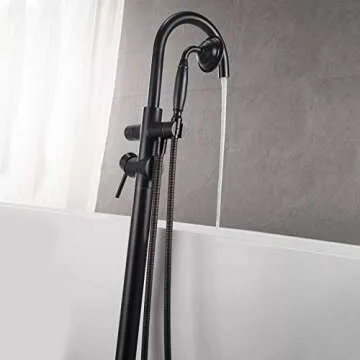 Wowkk Freestanding Bathtub Faucet with Hand Shower