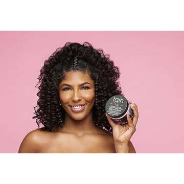 tgin Rose Water Defining Styling Gel for Curly, Coily and Wavy Hair, Reduce Frizz, Light Hold, Moisturizes and Defines Curls, 13 oz