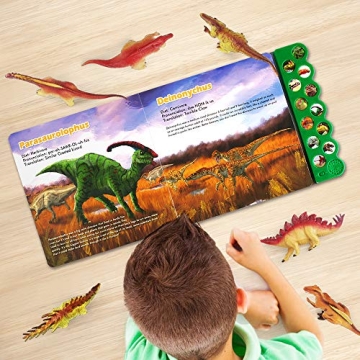 OleFun Dinosaur Toys Set & Sound Book for Kids
