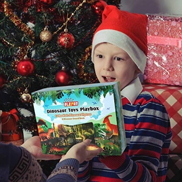 OleFun Dinosaur Toys Set & Sound Book for Kids