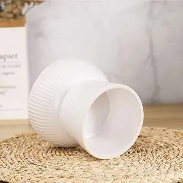White Ceramic Raised Cat Bowl, Elevated Food or Water Bowl, Stress Free, Backflow Prevention, Dishwasher and Microwave Safe, Lead & Cadmium Free