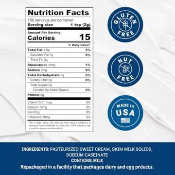 Judee's Heavy Cream Powder 11 oz - GMO and Preservative Free - Produced in the USA - 100% Gluten-Fre...