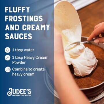 Judee's Heavy Cream Powder 11 oz - GMO and Preservative Free - Produced in the USA - 100% Gluten-Free - Keto Friendly - Add Healthy Fat to Coffee, Sauces, or Dressings - Make Liquid Heavy Cream