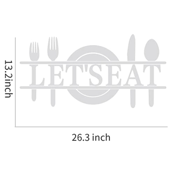 Doeean Let's Eat Acrylic Mirror Wall Decals for Kitchen