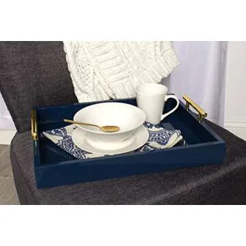 Decorative Kate and Laurel Tray with Elegant Handles