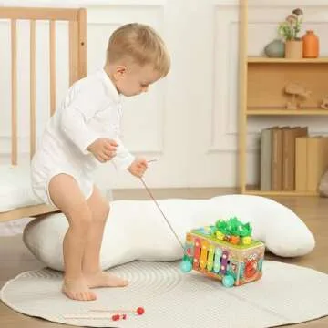 JAUNTY Toddler Wooden Montessori Toy for 1 2 3 Year Old Toys, Educational Stem Toy for Baby Boys Girls 18 Months+, Preschool Learning Fine Motor Skill First 1st Birthday Gifts for Kids Girl Boy 1-3